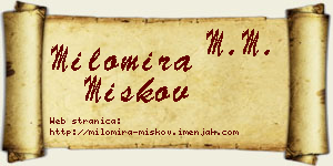 Milomira Miškov vizit kartica